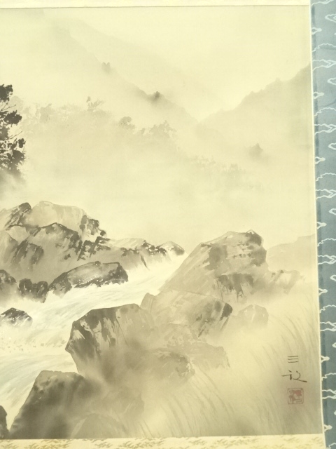 K茶道具 掛軸 杜若(かきつばた) 小寺雲洞作(明治ー昭和)共箱 S1014KJ K